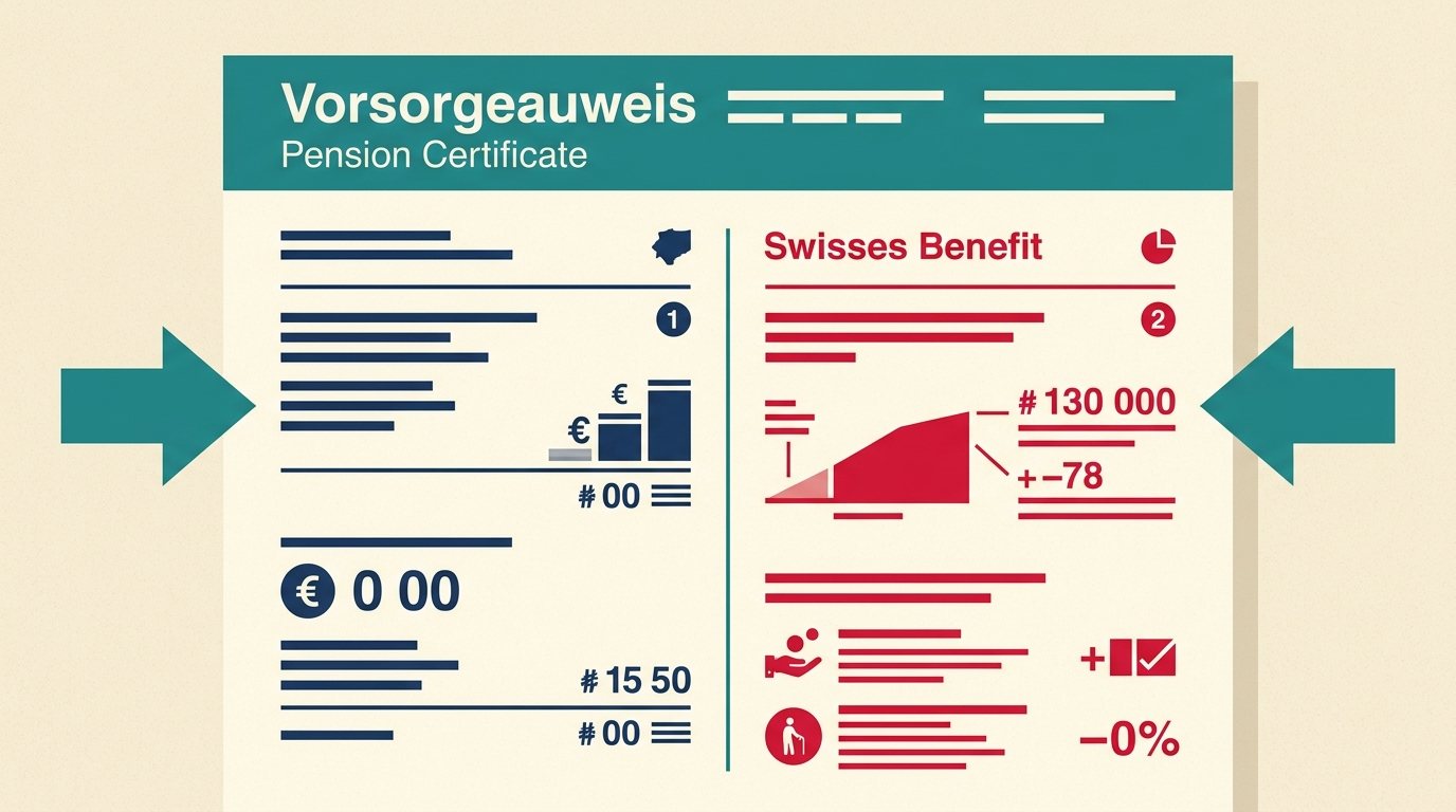 Rozdělení obligatorum vs überobligatorum ve Vorsorgeausweis